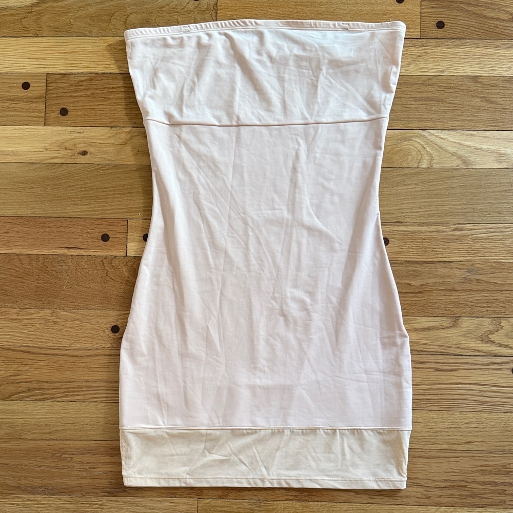 Yummie Tummie Robin Strapless Slip Dress Nude Shapewear Large Slip